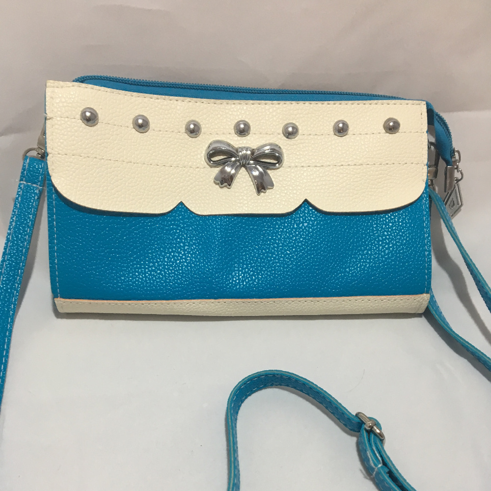 Blue and White Handbag